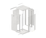 Lanberg Wisząca 19" 22U 600x600mm jednosekcyjna (szara) - 455403 - zdjęcie 2